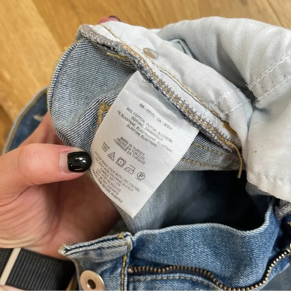 Anthro Pilcro and the Letterpress Floral Lace Up Raw Hem Slim Straight Jeans 30 - Picture 14 of 15